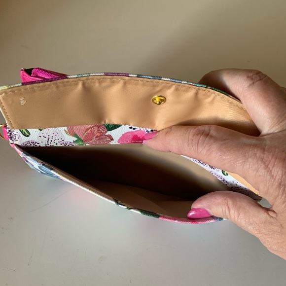 Buxton Pink & Purple Floral Large Wallet - Picture 10 of 11